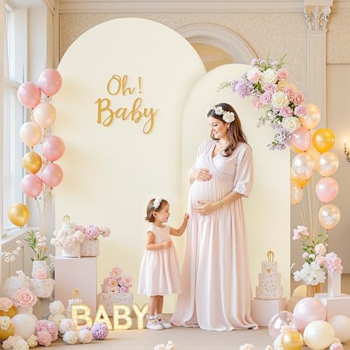 7.2 FT Arch Backdrop Cover Stretchy Ivory Arch Covers Elastic Spandex Fabric for Chiara Backdrop Stand, Wedding, alternate