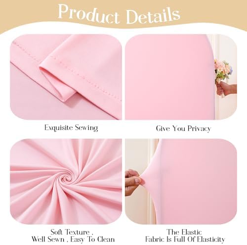 7.2 FT Arch Backdrop Cover Stretchy Pink Arch Covers Elastic Spandex Fabric for Chiara Backdrop Stand, Wedding, alternate