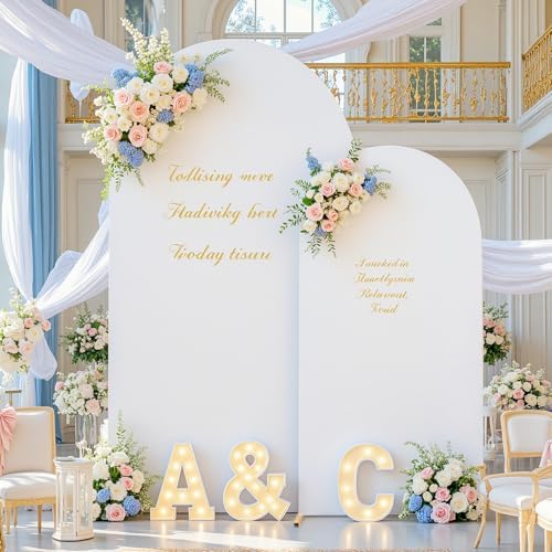 7.2 FT Arch Backdrop Cover Stretchy White Arch Covers Elastic Spandex Fabric for Chiara Backdrop Stand, Wedding, alternate
