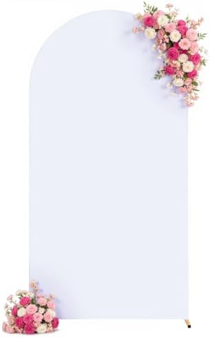 7.2 FT Arch Backdrop Cover Stretchy White Arch Covers Elastic Spandex Fabric for Chiara Backdrop Stand, Wedding, alternate