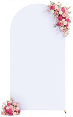 7.2 FT Arch Backdrop Cover Stretchy White Arch Covers Elastic Spandex Fabric for Chiara Backdrop Stand, Wedding, alternate