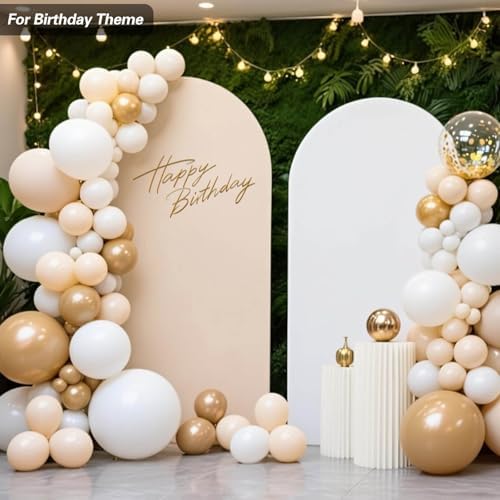 7.2 FT Arch Backdrop Cover, Wedding Beige Arch Covers Stretchy Backdrop Spandex Fitted for Chiara Stand Birthday, alternate