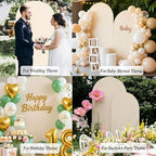 7.2 FT Arch Backdrop Cover, Wedding Beige Arch Covers Stretchy Backdrop Spandex Fitted for Chiara Stand Birthday, alternate