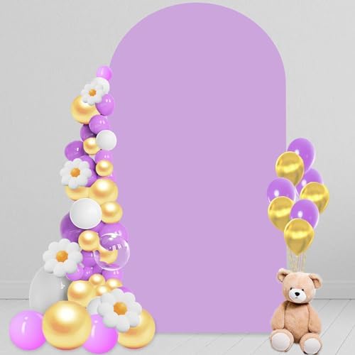 7.2 FT Arch Backdrop Cover, Wedding Purple Arch Covers Stretchy Backdrop Spandex Fitted for Chiara Stand
