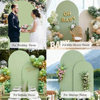 7.2 FT Arch Backdrop Cover, Wedding Sage Green Arch Covers Stretchy Backdrop Spandex Fitted for Chiara Stand, alternate view
