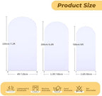 7.2 ft Arch Backdrop Cover White, Double-Sided Spandex Arch Covers Stretchy Backdrop for Balloon Arches Birthday, alternate