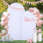 7.2 ft Arch Backdrop Cover White, Double-Sided Spandex Arch Covers Stretchy Backdrop for Balloon Arches Birthday, alternate