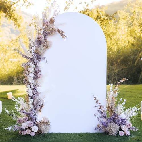 7.2 ft Arch Backdrop Cover White, Double-Sided Spandex Arch Covers Stretchy Backdrop for Balloon Arches Birthday, alternate