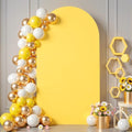 7.2 ft Arch Backdrop Cover Yellow - Double-Sided Spandex Arch Covers Stretchy Backdrop for Balloon Arches