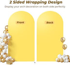 7.2 ft Arch Backdrop Cover Yellow - Double-Sided Spandex Arch Covers Stretchy Backdrop for Balloon Arches, alternate view 3
