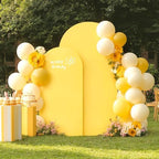 7.2 ft Arch Backdrop Cover Yellow - Double-Sided Spandex Arch Covers Stretchy Backdrop for Balloon Arches, alternate view 7