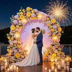 7.2 FT Lavender Round Backdrop Cover for 5 to 7.2ft Circle Stand - Adjustable Polyester Arch Backdrop Cover for, alternate