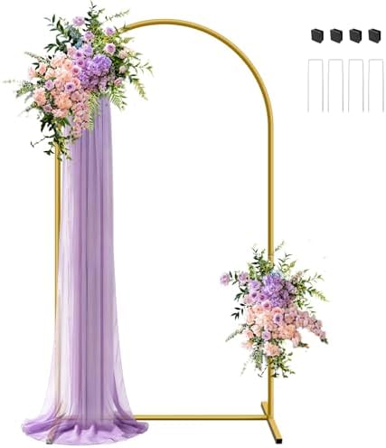 7.2 FT Metal Arch Backdrop Stand, Party Balloon Arch Stand
