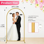 7.2 FT Metal Arch Backdrop Stand, Party Balloon Arch Stand, alternate view 3