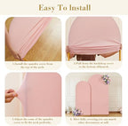 7.2 FT Pink Arch Backdrop Cover Stretchy Dusty Pink Arch Covers Elastic Spandex Fabric for Chiara Backdrop, alternate view 5