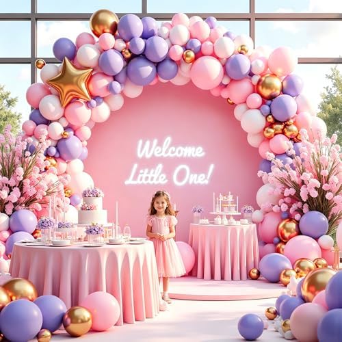 7.2 FT Pink Round Backdrop Cover for 5 to 7.2ft Round Backdrop Stand - Adjustable Circle Arch Backdrops Cover, alternate view