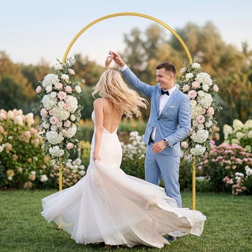 7.2 FT Wedding Arch Backdrop Stand, Stable Heavy Duty Metal Wedding Arch Frame for Ceremony, Reinforced Balloon, alternate
