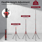 7.22ft/220cm Reversible Light Stand Tripod,6.6lbs Load, alternate view 5