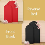 7.2FT & 6FT Arch Backdrop Cover, Black & Red Wedding Arch Covers, Spandex Arch Covers Stretchy Backdrop for, alternate view 4