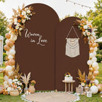 7.2FT 6FT Arch Backdrop Cover for Party, Set of 2 Stretchy Spandex Fitted Arch Stand Cover for Baby Shower, alternate view 2