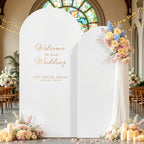 7.2FT 6FT Arch Backdrop Cover for Wedding, Set of 2 Stretchy Spandex Fitted Arch Stand Cover for Baby Shower, alternate view