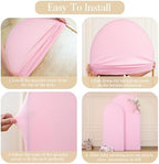 7.2FT 6FT Arch Backdrop Cover for Wedding, Set of 2 Stretchy Spandex Fitted Arch Stand Cover for Baby Shower, alternate view