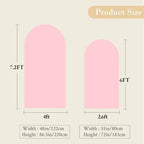 7.2FT 6FT Arch Backdrop Cover for Wedding, Set of 2 Stretchy Spandex Fitted Arch Stand Cover for Baby Shower, alternate view