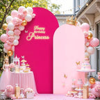 7.2FT 6FT Arch Backdrop Cover for Wedding, Set of 2 Stretchy Spandex Fitted Arch Stand Cover for Baby Shower