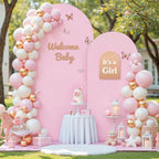 7.2FT 6FT Arch Backdrop Cover for Wedding, Set of 2 Stretchy Spandex Fitted Arch Stand Cover for Baby Shower