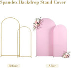 7.2FT 6FT Arch Backdrop Cover for Wedding, Set of 2 Stretchy Spandex Fitted Arch Stand Cover for Baby Shower, alternate view