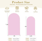 7.2FT 6FT Arch Backdrop Cover for Wedding, Set of 2 Stretchy Spandex Fitted Arch Stand Cover for Baby Shower, alternate view