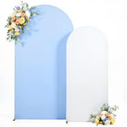 7.2FT 6FT Arch Backdrop Cover for Wedding, Set of 2 Stretchy Spandex Fitted Arch Stand Cover for Baby Shower