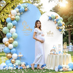 7.2FT 6FT Arch Backdrop Cover for Wedding, Set of 2 Stretchy Spandex Fitted Arch Stand Cover for Baby Shower, alternate view