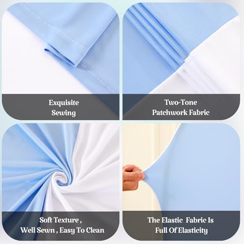 7.2FT 6FT Arch Backdrop Cover for Wedding, Set of 2 Stretchy Spandex Fitted Arch Stand Cover for Baby Shower, alternate view