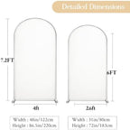 7.2FT & 6FT Arch Backdrop Cover, White & Blue Wedding Arch Covers, Spandex Arch Covers Stretchy Backdrop for, alternate view