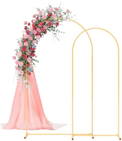 7.2FT+6FT Arch Wedding Arch Backdrop Stand, Heavy Duty Metal Arch Frame for Balloons, Flowers & Fabric, Event, alternate view