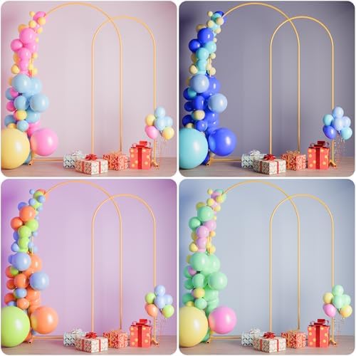 7.2FT+6FT Arch Wedding Arch Backdrop Stand, Heavy Duty Metal Arch Frame for Balloons, Flowers & Fabric, Event, alternate view