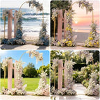 7.2FT+6FT Arch Wedding Arch Backdrop Stand, Heavy Duty Metal Arch Frame for Balloons, Flowers & Fabric, Event, alternate view