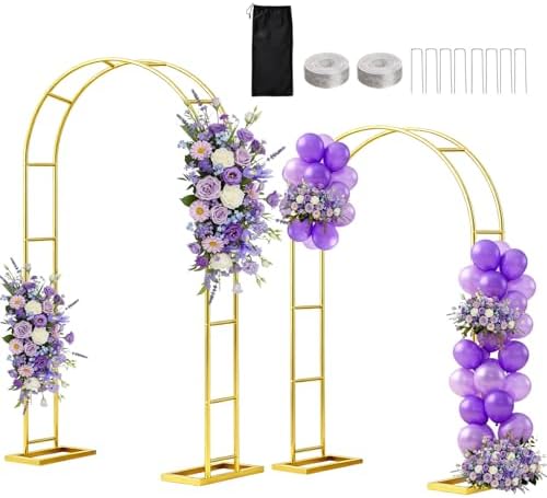 7.2FT, 6FT Balloon Arch Backdrop Stand Set of 2