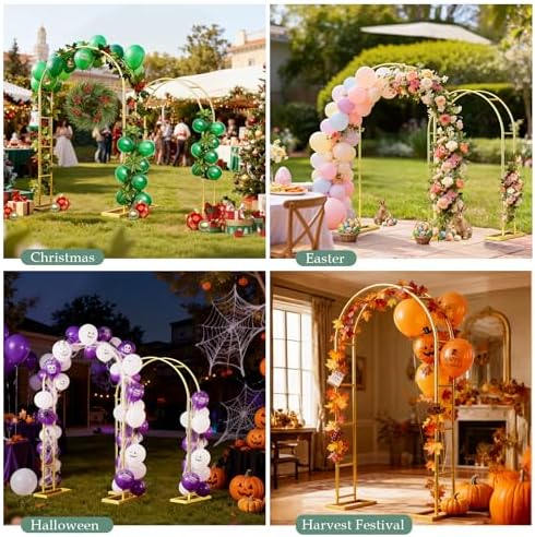 7.2FT, 6FT Balloon Arch Backdrop Stand Set of 2, alternate view 5