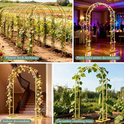 7.2FT, 6FT Balloon Arch Backdrop Stand Set of 2, alternate view 6