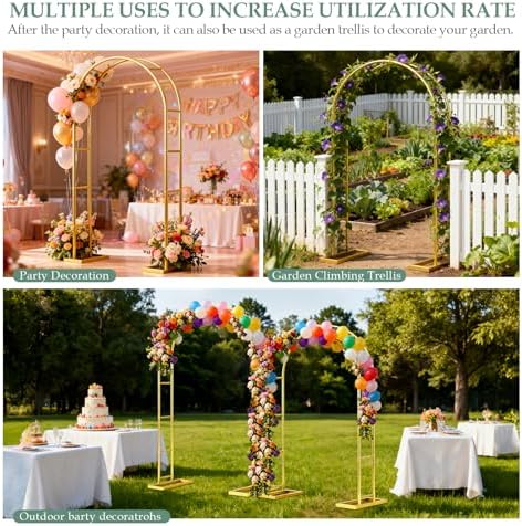 7.2FT, 6FT Balloon Arch Backdrop Stand Set of 2, alternate view 7