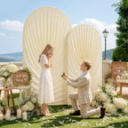 7.2FT & 6FT Beige Arch Cover Set - Stretchy Fitted Arch Backdrop Cover for Round Top Chiara Backdrop Stand for, alternate