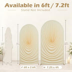 7.2FT & 6FT Beige Arch Cover Set - Stretchy Fitted Arch Backdrop Cover for Round Top Chiara Backdrop Stand for, alternate