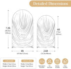 7.2FT & 6FT Draped Arch Covers, Brown Elegant Wedding Arch Backdrop Cover in 7.2FT & 6FT in Brown, alternate view 5