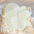 7.2FT & 6FT Draped Arch Covers, Ivory Elegant Wedding Arch Backdrop Cover in 7.2FT & 6FT in Ivory