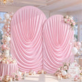 7.2FT & 6FT Draped Arch Covers, Pink Elegant Wedding Arch Backdrop Cover in 7.2FT & 6FT in Pink