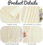7.2FT & 6FT Elegant Arch Backdrop Cover, Beige Draped Arch Covers Stretchy Backdrop for Wedding, Birthday Party, alternate