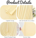 7.2FT & 6FT Elegant Arch Backdrop Cover, Champagne Draped Arch Covers Stretchy Backdrop for Wedding, Birthday, alternate view
