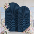 7.2FT & 6FT Elegant Arch Backdrop Cover, Navy Blue Draped Arch Covers Stretchy Backdrop for Wedding, Birthday